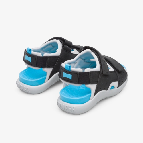 Camper Wous Kids Sandals US-64333 Black / Blue Wholesale